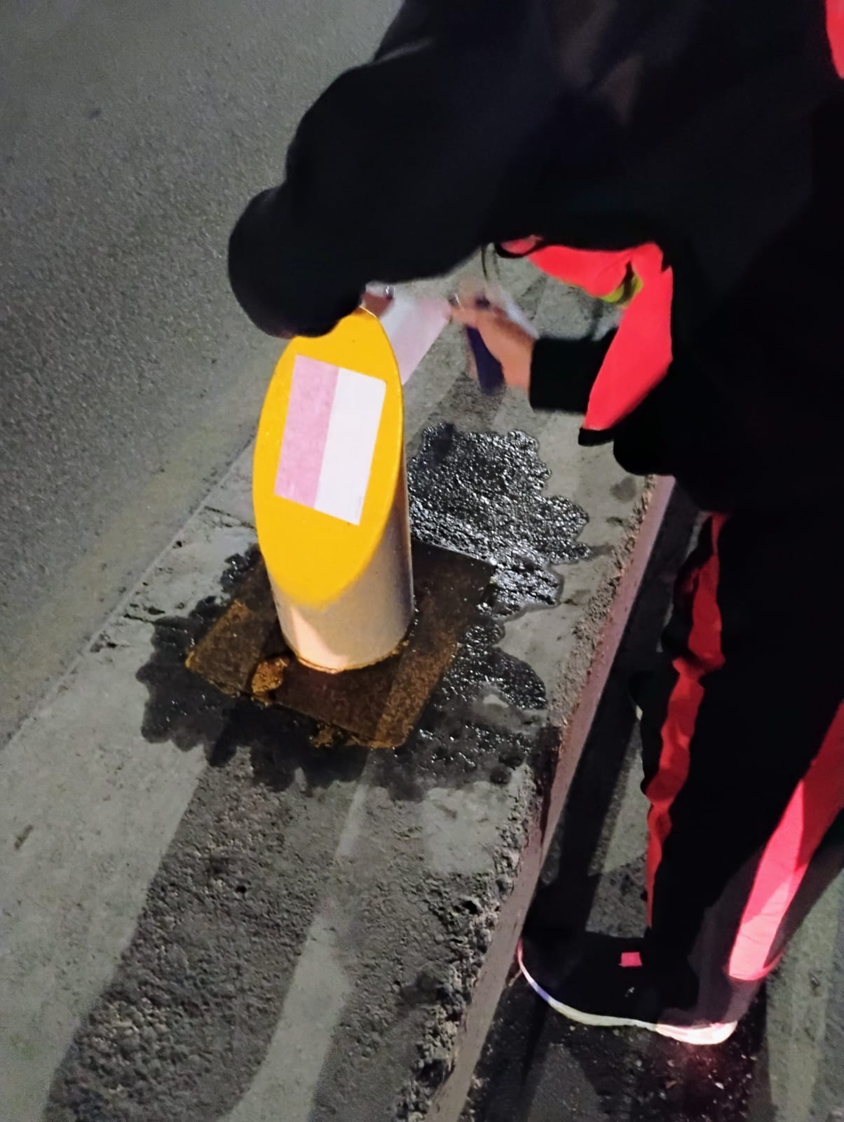 Detalle de los reflejantes instalados en el puente Laredo-Juárez